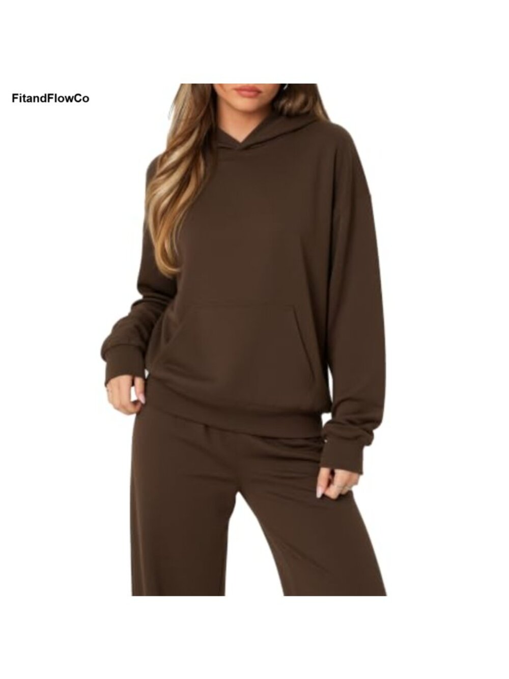 Oversized Hoodie Sweatshirt & Wide Leg Sweatpants 2 Piece Set Modal